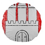 Coat Of Arms Of Hamburg Large 18  Premium Round Cushion 