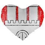 Coat Of Arms Of Hamburg Large 19  Premium Heart Shape Cushion