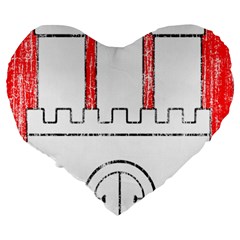 Coat Of Arms Of Hamburg Large 19  Premium Heart Shape Cushion from ArtsNow.com Back