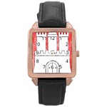 Coat Of Arms Of Hamburg Rose Gold Leather Watch 