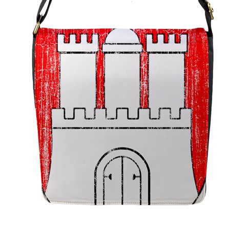 Coat Of Arms Of Hamburg Flap Closure Messenger Bag (L) from ArtsNow.com Front