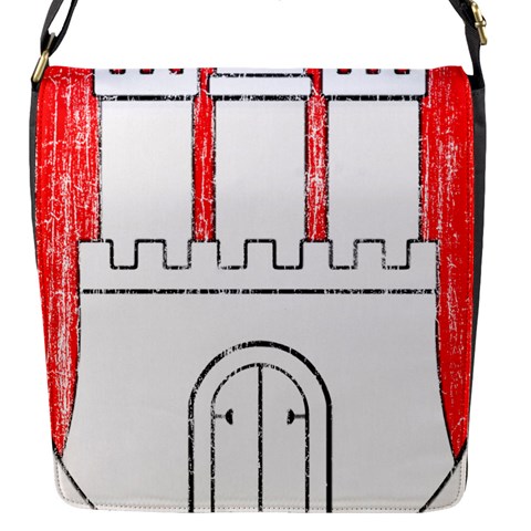 Coat Of Arms Of Hamburg Flap Closure Messenger Bag (S) from ArtsNow.com Front