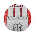 Coat Of Arms Of Hamburg Standard 15  Premium Flano Round Cushion 