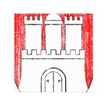 Coat Of Arms Of Hamburg Small Satin Scarf (Square)