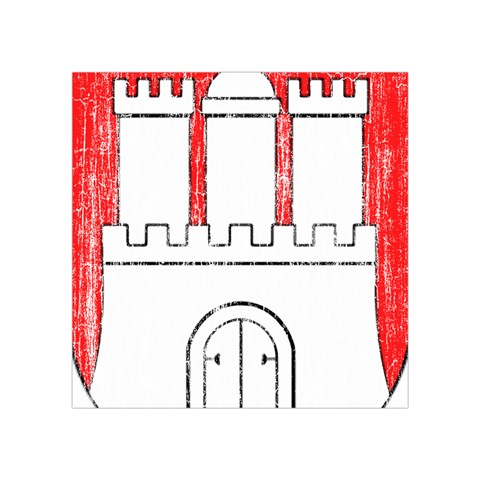 Coat Of Arms Of Hamburg Square Tapestry (Small) from ArtsNow.com Front