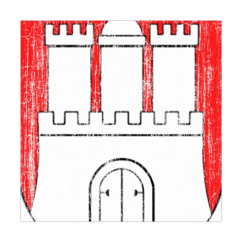 Coat Of Arms Of Hamburg Square Tapestry (Large) from ArtsNow.com Front