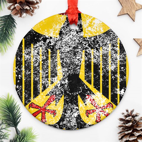 Coat Of Arms Of Germany Washed Ornament (Round) from ArtsNow.com Front