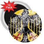 Coat Of Arms Of Germany Washed 3  Magnet (10 pack)
