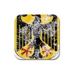 Coat Of Arms Of Germany Washed Rubber Square Coaster (4 pack)