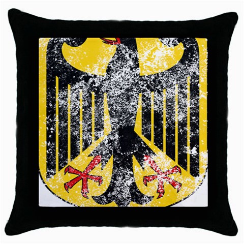 Coat Of Arms Of Germany Washed Throw Pillow Case (Black) from ArtsNow.com Front