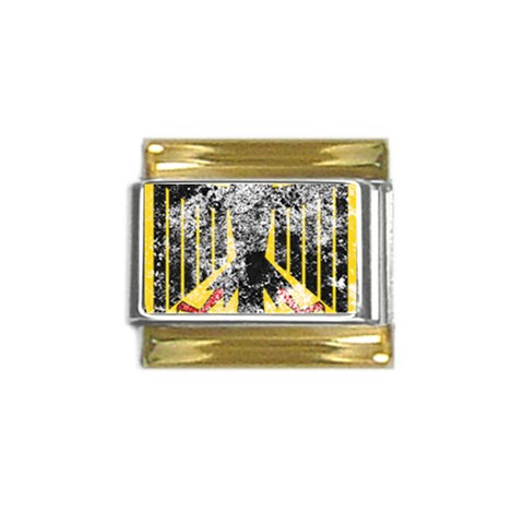 Coat Of Arms Of Germany Washed Gold Trim Italian Charm (9mm) from ArtsNow.com Front