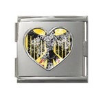 Coat Of Arms Of Germany Washed Mega Link Heart Italian Charm (18mm)
