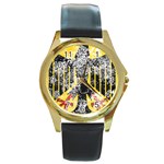 Coat Of Arms Of Germany Washed Round Gold Metal Watch