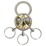 Coat Of Arms Of Germany Washed 3-Ring Key Chain