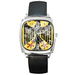 Coat Of Arms Of Germany Washed Square Metal Watch