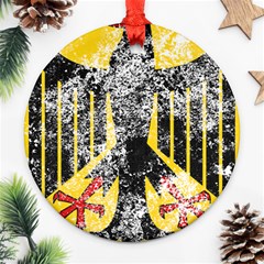 Coat Of Arms Of Germany Washed Round Ornament (Two Sides) from ArtsNow.com Back