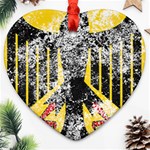Coat Of Arms Of Germany Washed Heart Ornament (Two Sides)