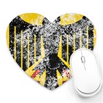 Coat Of Arms Of Germany Washed Heart Mousepad