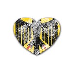 Coat Of Arms Of Germany Washed Rubber Heart Coaster (4 pack)