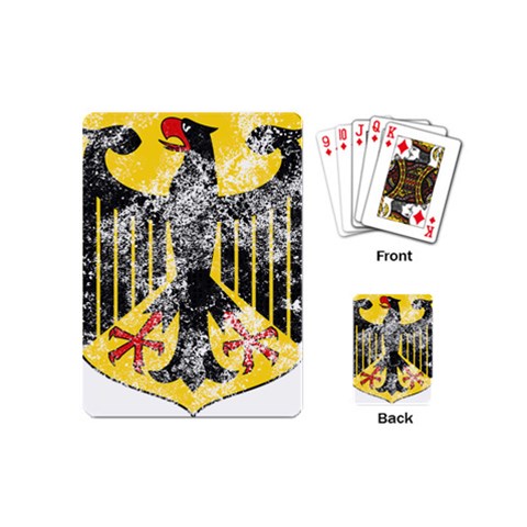 Coat Of Arms Of Germany Washed Playing Cards Single Design (Mini) from ArtsNow.com Back