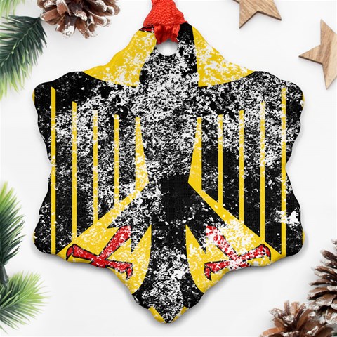 Coat Of Arms Of Germany Washed Ornament (Snowflake) from ArtsNow.com Front