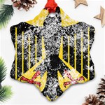 Coat Of Arms Of Germany Washed Snowflake Ornament (Two Sides)