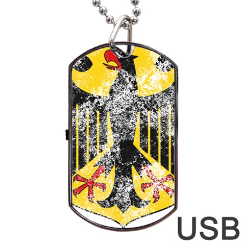 Coat Of Arms Of Germany Washed Dog Tag USB Flash (Two Sides) from ArtsNow.com Front