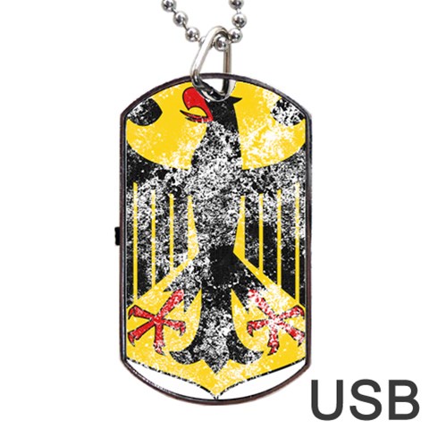 Coat Of Arms Of Germany Washed Dog Tag USB Flash (Two Sides) from ArtsNow.com Back