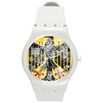 Coat Of Arms Of Germany Washed Round Plastic Sport Watch (M)