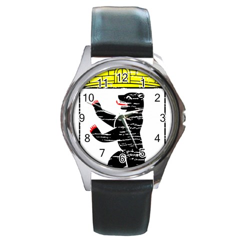 Coat Of Arms Of Berlin Round Metal Watch from ArtsNow.com Front