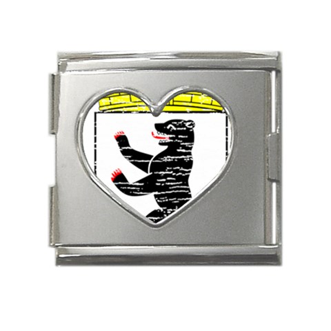 Coat Of Arms Of Berlin Mega Link Heart Italian Charm (18mm) from ArtsNow.com Front