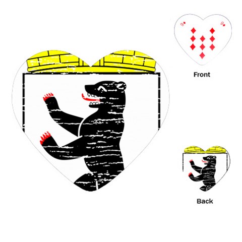Coat Of Arms Of Berlin Playing Cards Single Design (Heart) from ArtsNow.com Front