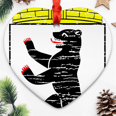 Coat Of Arms Of Berlin Heart Ornament (Two Sides) from ArtsNow.com Front