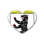 Coat Of Arms Of Berlin Rubber Heart Coaster (4 pack)