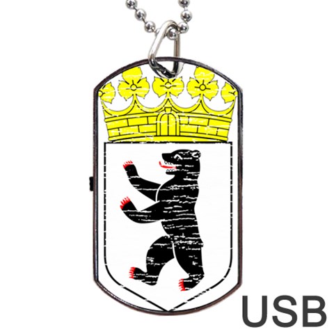Coat Of Arms Of Berlin Dog Tag USB Flash (Two Sides) from ArtsNow.com Front