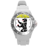 Coat Of Arms Of Berlin Round Plastic Sport Watch (L)