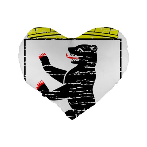 Coat Of Arms Of Berlin Standard 16  Premium Heart Shape Cushion  from ArtsNow.com Back