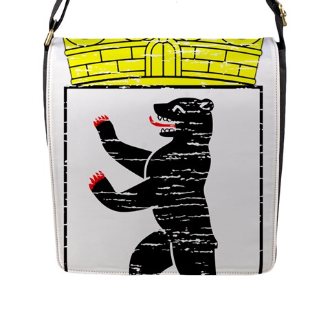 Coat Of Arms Of Berlin Flap Closure Messenger Bag (L) from ArtsNow.com Front