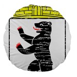 Coat Of Arms Of Berlin Large 18  Premium Flano Round Cushion 