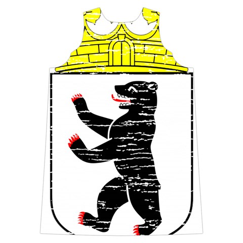 Coat Of Arms Of Berlin Shoulder Cutout Velvet One Piece from ArtsNow.com Back