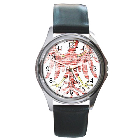 Brandenburg Coat Of Arms Round Metal Watch from ArtsNow.com Front