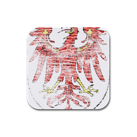 Brandenburg Coat Of Arms Rubber Square Coaster (4 pack) from ArtsNow.com Front