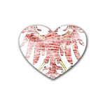 Brandenburg Coat Of Arms Rubber Heart Coaster (4 pack)