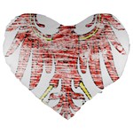 Brandenburg Coat Of Arms Large 19  Premium Flano Heart Shape Cushion