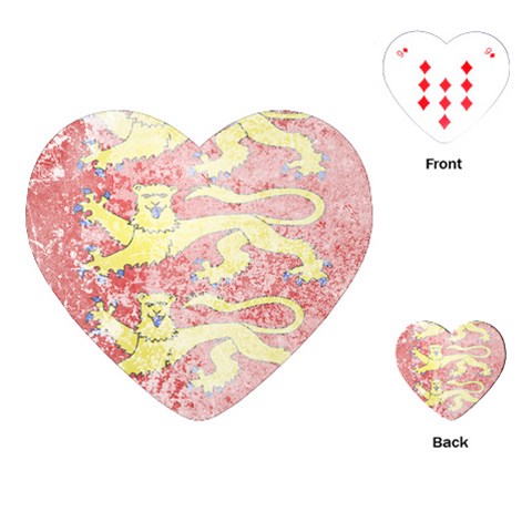 England Coa Playing Cards Single Design (Heart) from ArtsNow.com Front