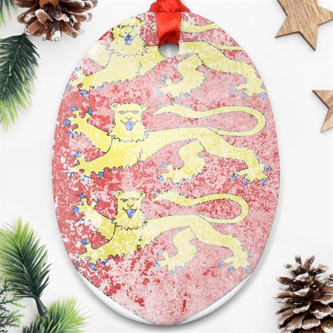 England Coa Oval Ornament (Two Sides) from ArtsNow.com Front