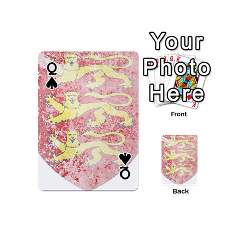 Queen England Coa Playing Cards 54 Designs (Mini) from ArtsNow.com Front - SpadeQ