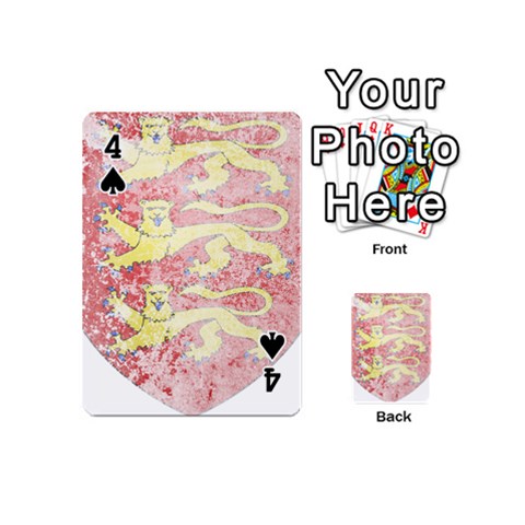 England Coa Playing Cards 54 Designs (Mini) from ArtsNow.com Front - Spade4
