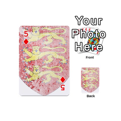 England Coa Playing Cards 54 Designs (Mini) from ArtsNow.com Front - Diamond5