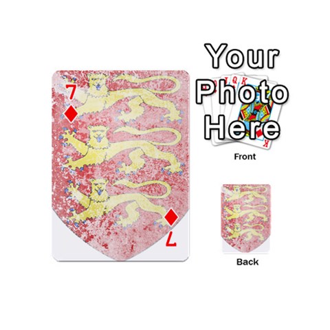England Coa Playing Cards 54 Designs (Mini) from ArtsNow.com Front - Diamond7